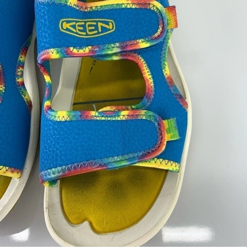 Keen big Kids summer water sandals tied dye blue 4 Knotch Creek Open Toe